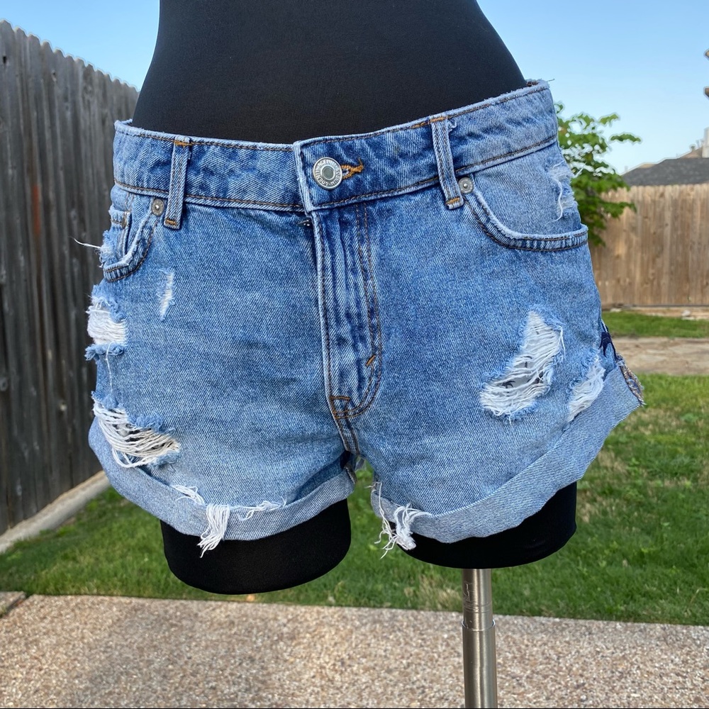 Low Waist Denim Shorts
